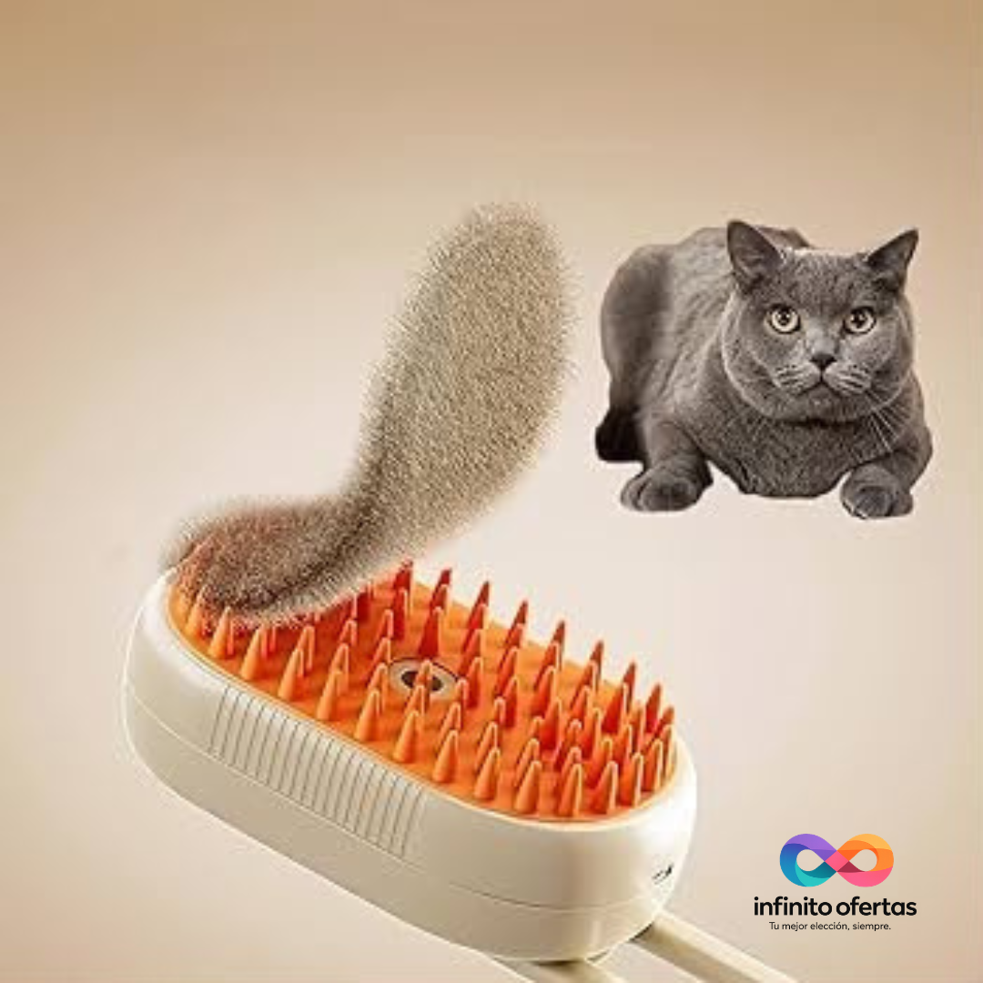 Cepillo de Vapor 3 en 1 para Mascotas